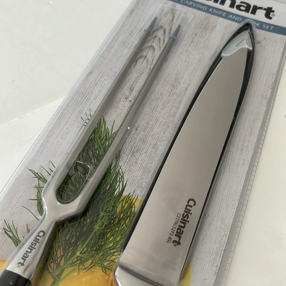 Cuisinart Forged Triple Rivet Carving Knife & Fork Set